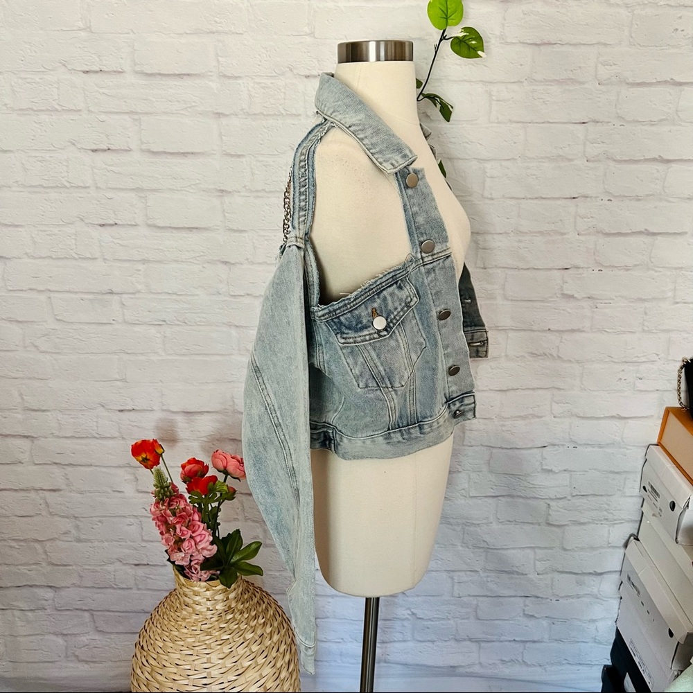 Chain Back Denim Jacket - image 8